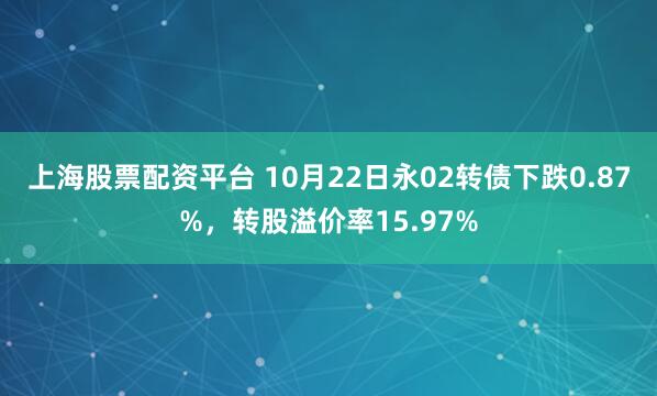 上海股票配资平台 10月22日永02转债下跌0.87%，转股溢价率15.97%